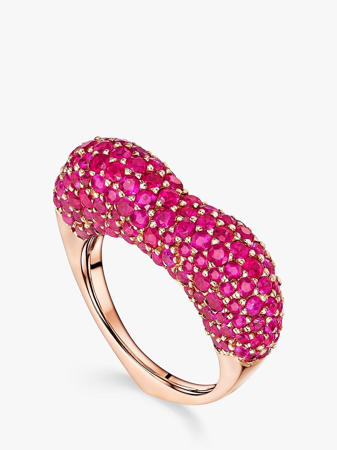 Product image 3 of 6, which shows Milton & Humble Jewellery 14ct Rose Gold Pre-Loved Sapphire Ring, Dated Circa 2000s