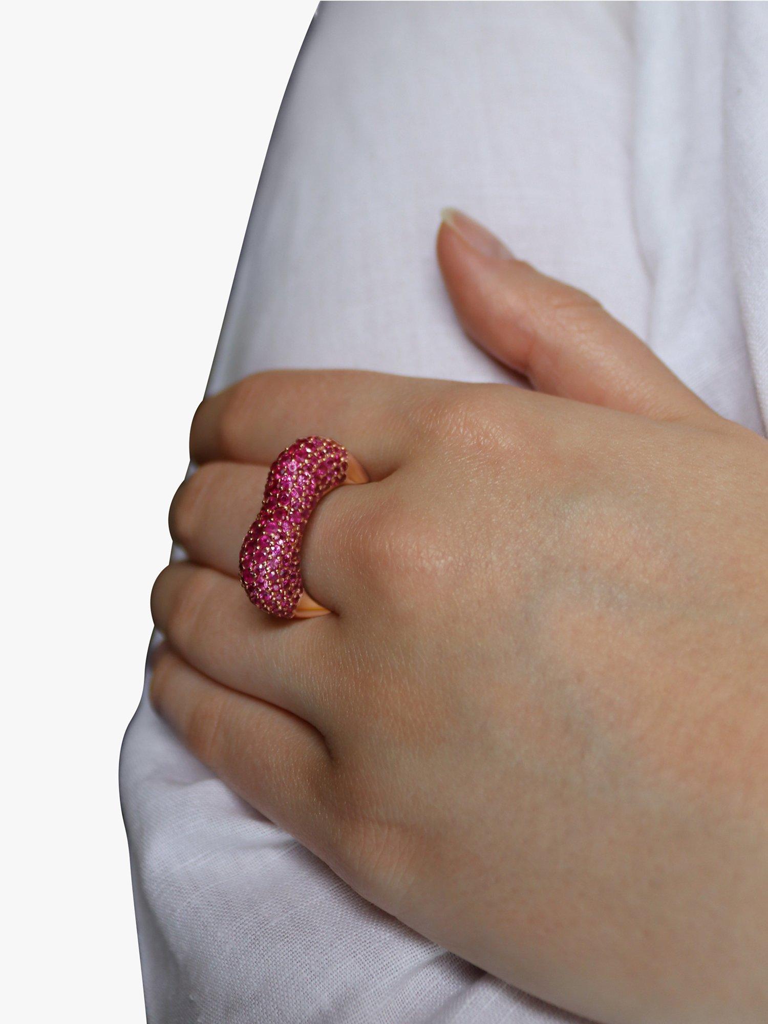 Product image 6 of 6, which shows Milton & Humble Jewellery 14ct Rose Gold Pre-Loved Sapphire Ring, Dated Circa 2000s