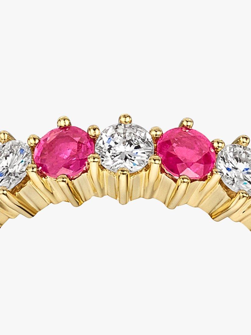 Product image 2 of 5, which shows Milton & Humble Jewellery 18ct Yellow Gold Pre-Loved Ruby and Diamond Ring