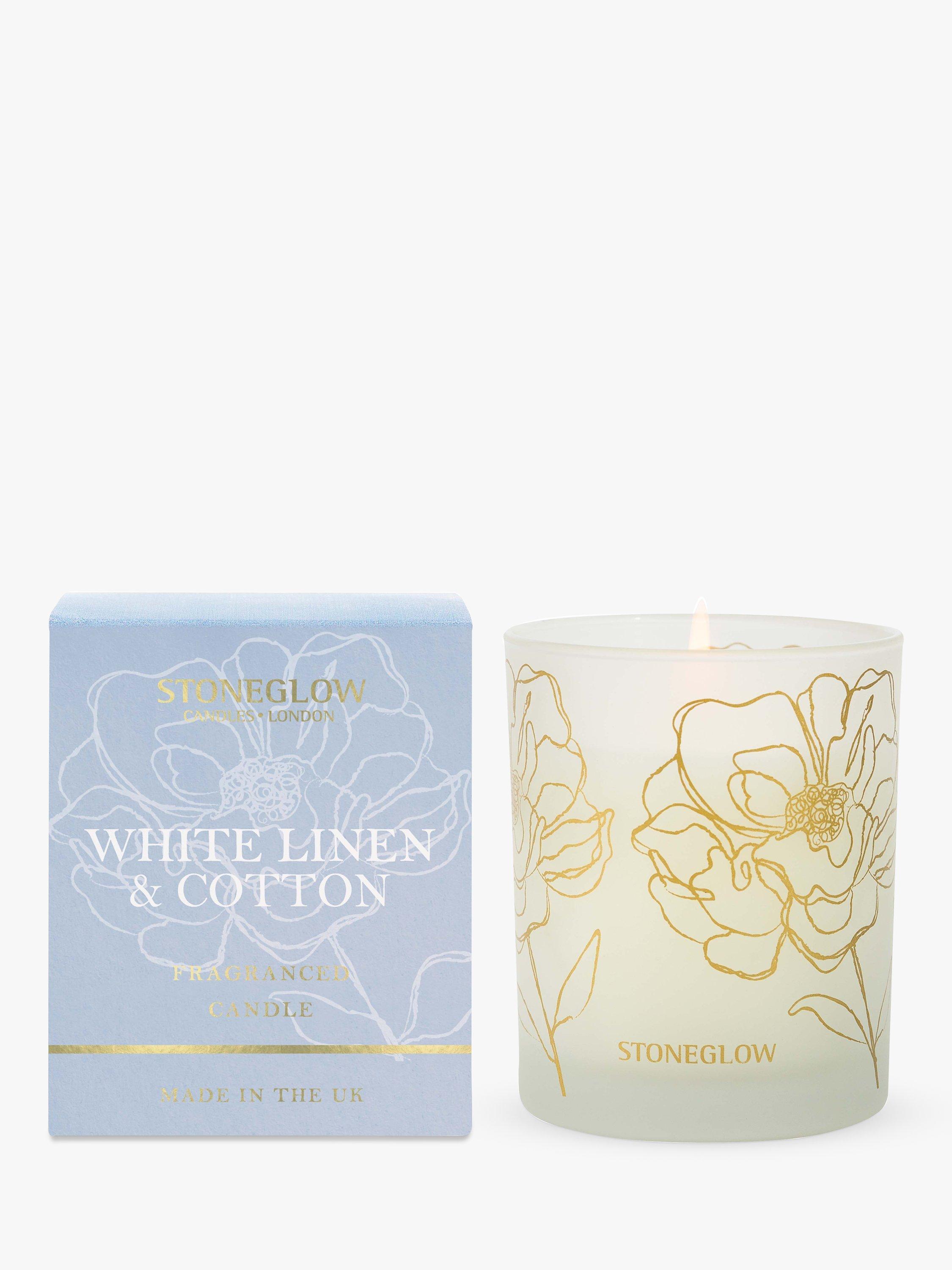 Stoneglow Day Flower Linen & Cotton Scented Candle, 180g