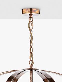 Där Large Circle Pendant Ceiling Light - view 2, Mottled Copper