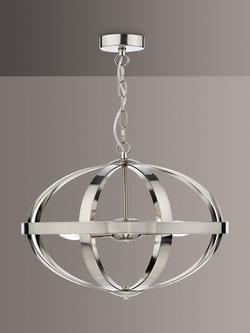 Där Circle Pendant Ceiling Light, Satin Chrome
