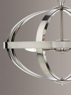 Där Circle Pendant Ceiling Light - view 2, Satin Chrome