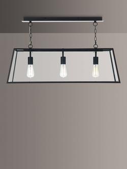 Där Academy 3 Light Bar Ceiling Light - view 2, Black