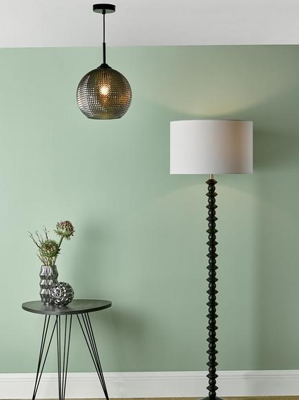 Där Soren Textured Glass Ceiling Light, Smoke - view 2, Smoke