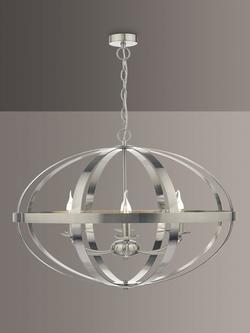 Där Large Circle Pendant Ceiling Light, Satin Chrome