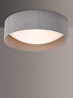Där Nysa LED Semi Flush Ceiling Light, 40cm, Grey