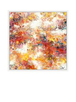 John Lewis Maria Esmar 'Bright Side' Framed Canvas Print, 86 x 86cm, Orange/Multi, Orange/Multi
