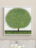 John Lewis Sarah Pye 'Silver Lining' Framed Canvas Print & Mount, 86 x 86cm, Green