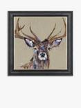 John Lewis Louise Luton 'Majesty' Stag Framed Print, 86 x 86cm, Brown