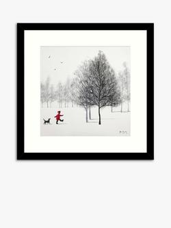 John Lewis Adam Barsby 'Red Coat' Framed Print & Mount, 54.5 x 54.5cm, White/Black, White/Black
