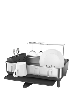 Simplehuman Steel Frame Dish Rack, Brushed Stainless Steel