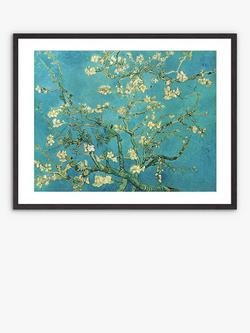 John Lewis Vincent Van Gogh 'Almond Blossoms' Framed Print & Mount, 62 x 82cm, Blue, Blue