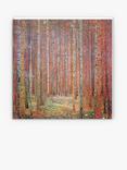 Gustav Klimt 'Tannenwald I' Canvas Print, Orange