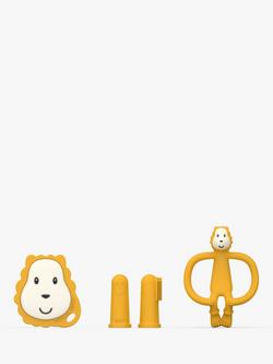 Matchstick Monkey Lion Teething Set, Yellow