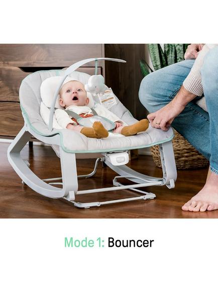 Ingenuity Keep Cozy 3-in-1 Grow with Me Bounce and Rock Seat - view 2, Grey