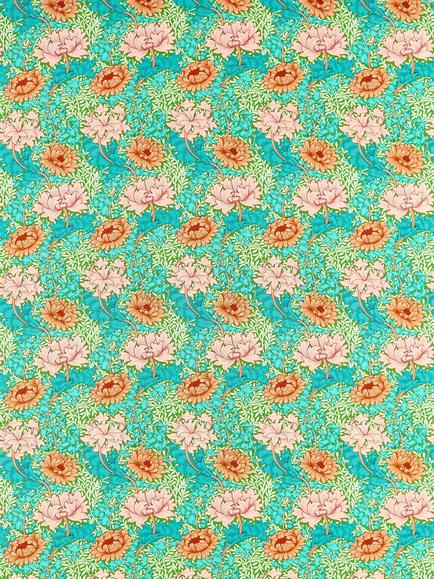 Morris & Co. Chrysanthemum Ben Pentreath Furnishing Fabric, Summer, Summer