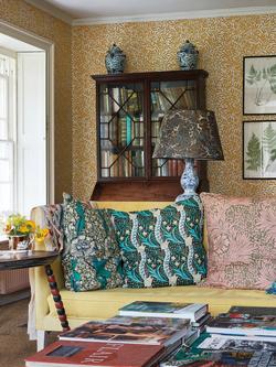 Morris & Co. Kennet Ben Pentreath Furnishing Fabric - view 2, Olive/Turquoise