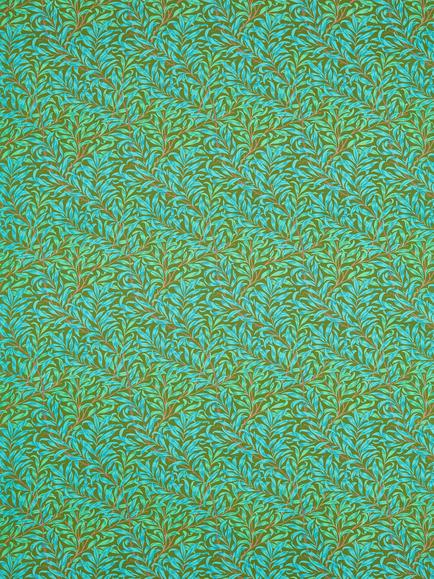 Morris & Co. Willow Boughs Furnishing Fabric, Olive/Turquoise