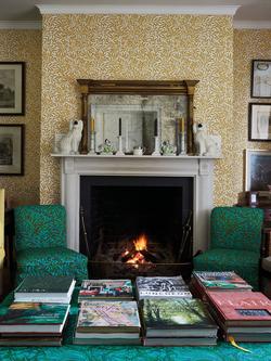 Morris & Co. Willow Boughs Furnishing Fabric - view 2, Olive/Turquoise