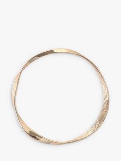 Tutti Textured Twist Bangle, Gold