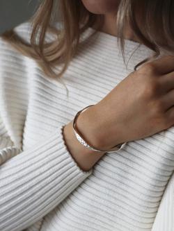 Tutti Textured Twist Bangle - view 2, Silver