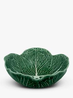 Bordallo Pinheiro Cabbage Earthenware Serving Bowl, 17.5cm, Green, Green