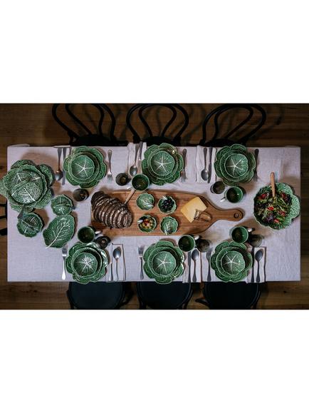 Bordallo Pinheiro Cabbage Earthenware Side Plate, 19cm, Green - view 2, Green