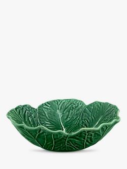 Bordallo Pinheiro Cabbage Earthenware Serving Bowl, 29cm, Green, Green