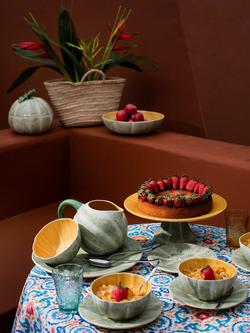 Bordallo Pinheiro Melon Earthenware Serving Bowl, 34cm, Yellow/Green - view 2, Yellow/Green