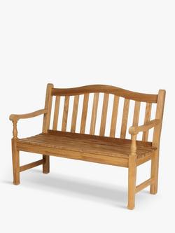 Barlow Tyrie Waveney 2-Seat Teak Wood Garden Bench, Natural, Natural
