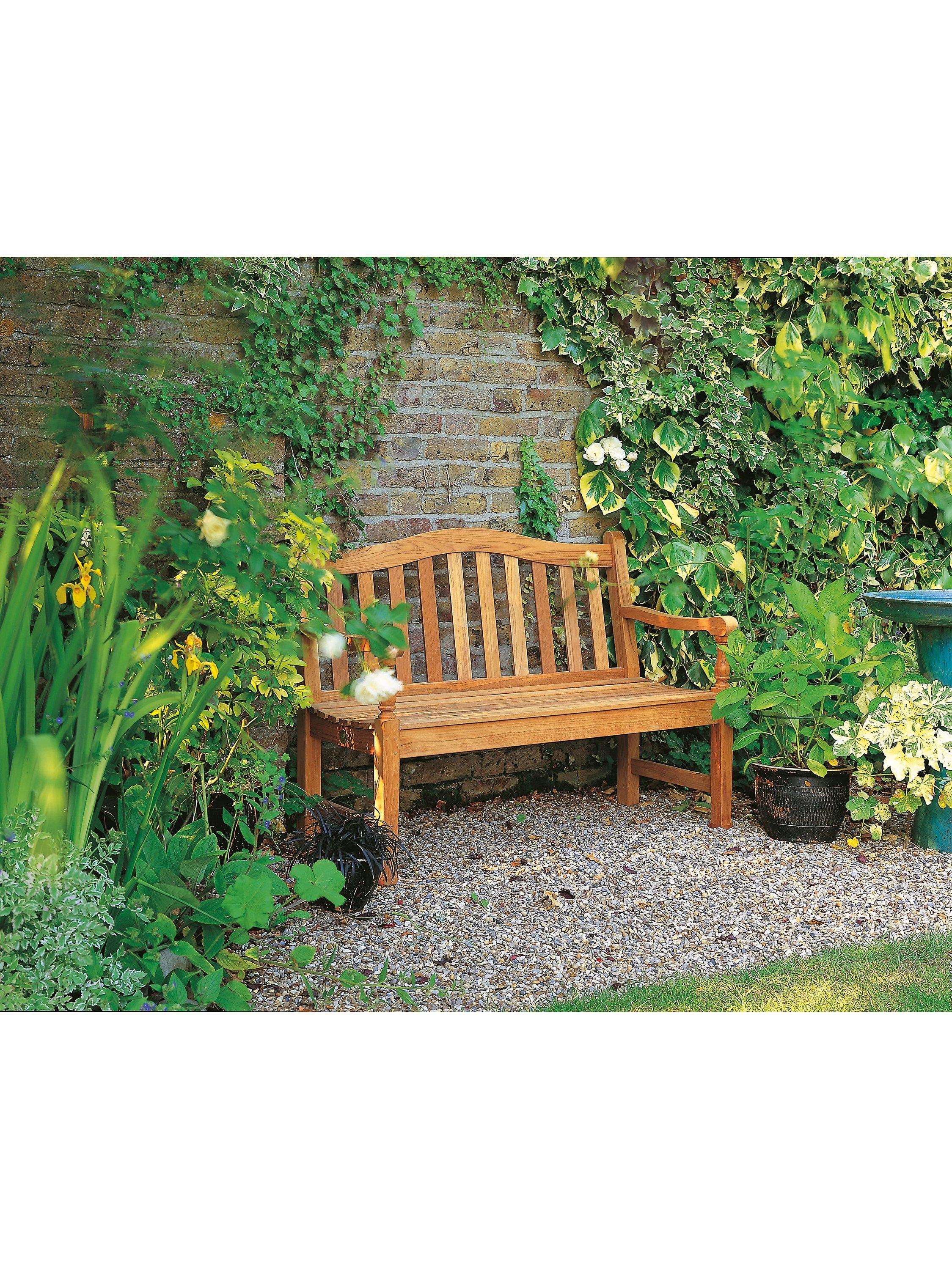 Barlow Tyrie Waveney 2 Seat Teak Wood Garden Bench Natural