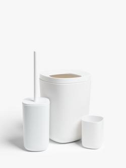 John Lewis Essential Bathroom Accessories Set, White