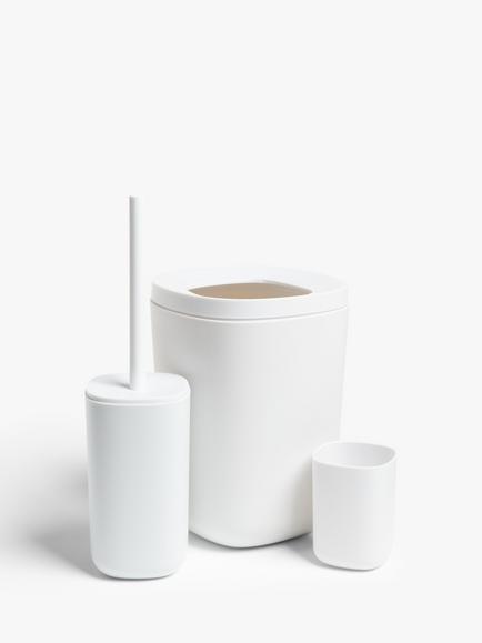 John Lewis Essential Bathroom Accessories Set, White