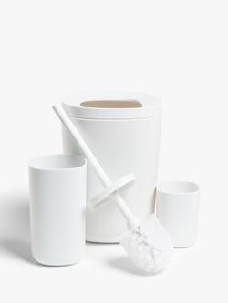 John Lewis Essential Bathroom Accessories Set - view 2, White