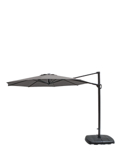 KETTLER Freestanding 360 Rotating Arm Parasol & Base, 3m, Taupe