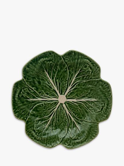 Bordallo Pinheiro Cabbage Earthenware Dinner Plate, 26.5cm, Green, Green