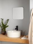 John Lewis Curve Bathroom Mirror, Square