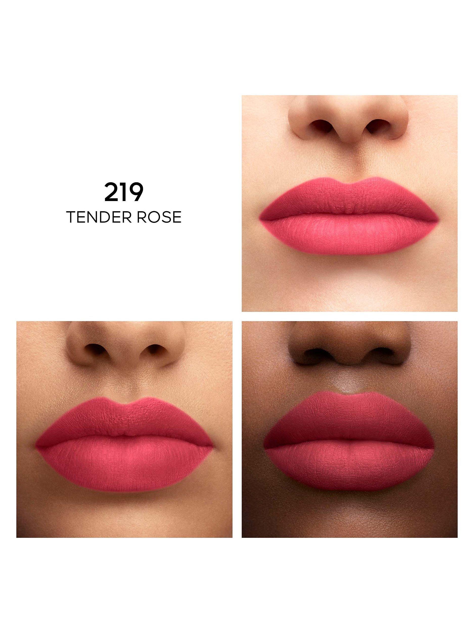 Product image 3 of 8, which shows Guerlain Kiss Kiss Tender Matte Lipstick, 219 Tender Rose