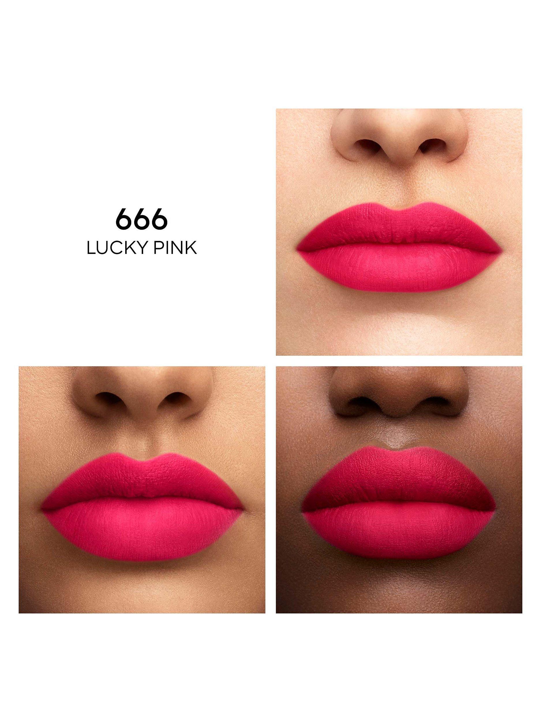 Product image 3 of 8, which shows Guerlain Kiss Kiss Tender Matte Lipstick, 666 Lucky Pink