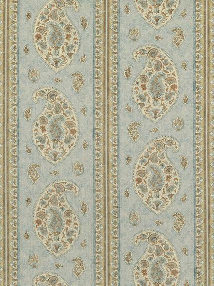 GP & J Baker Coromandel Furnishing Fabric, Blue/Sand