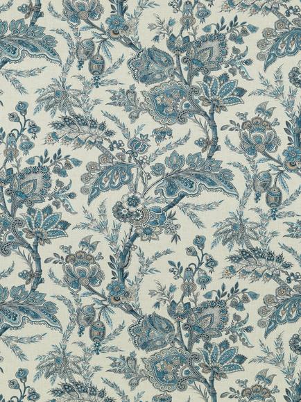 GP & J Baker Jewel Indienne Furnishing Fabric, Blue/Sand