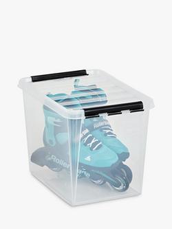 SmartStore Classic Plastic Storage Box with Lid, 25L - view 2, Clear