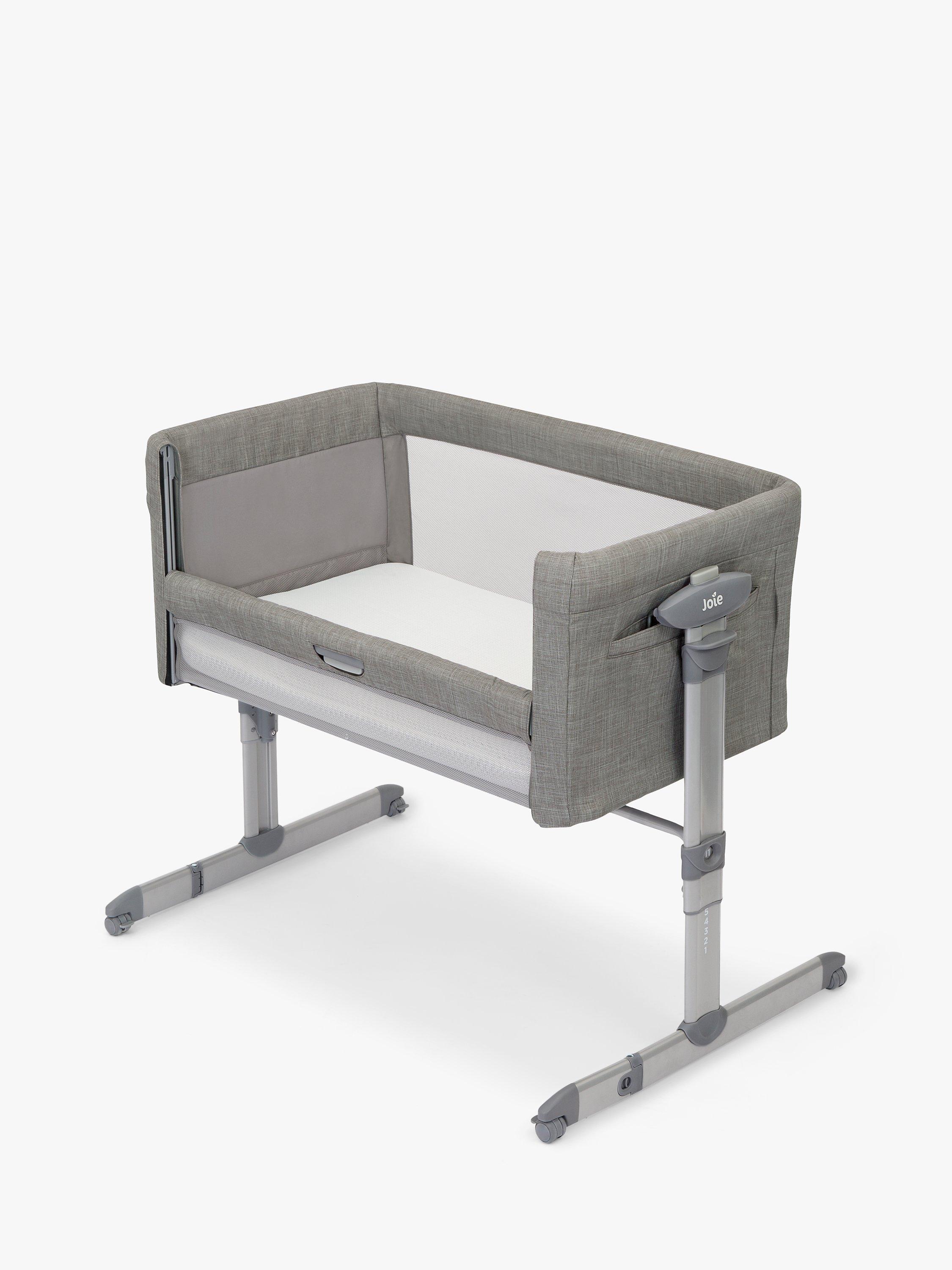 Joie Baby Roomie Glide Sleep Bedside Travel Cot Foggy Grey