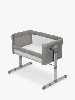 Joie Baby Roomie Glide Sleep Bedside Travel Cot, Foggy Grey, Foggy Grey