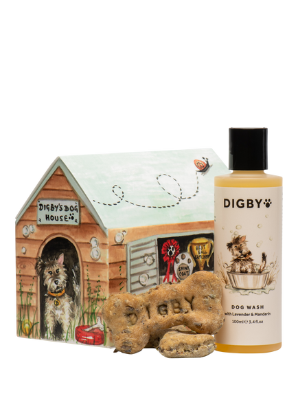 Bramley Digby Dog Wash & Biscuits Dog House Gift Set, Multi