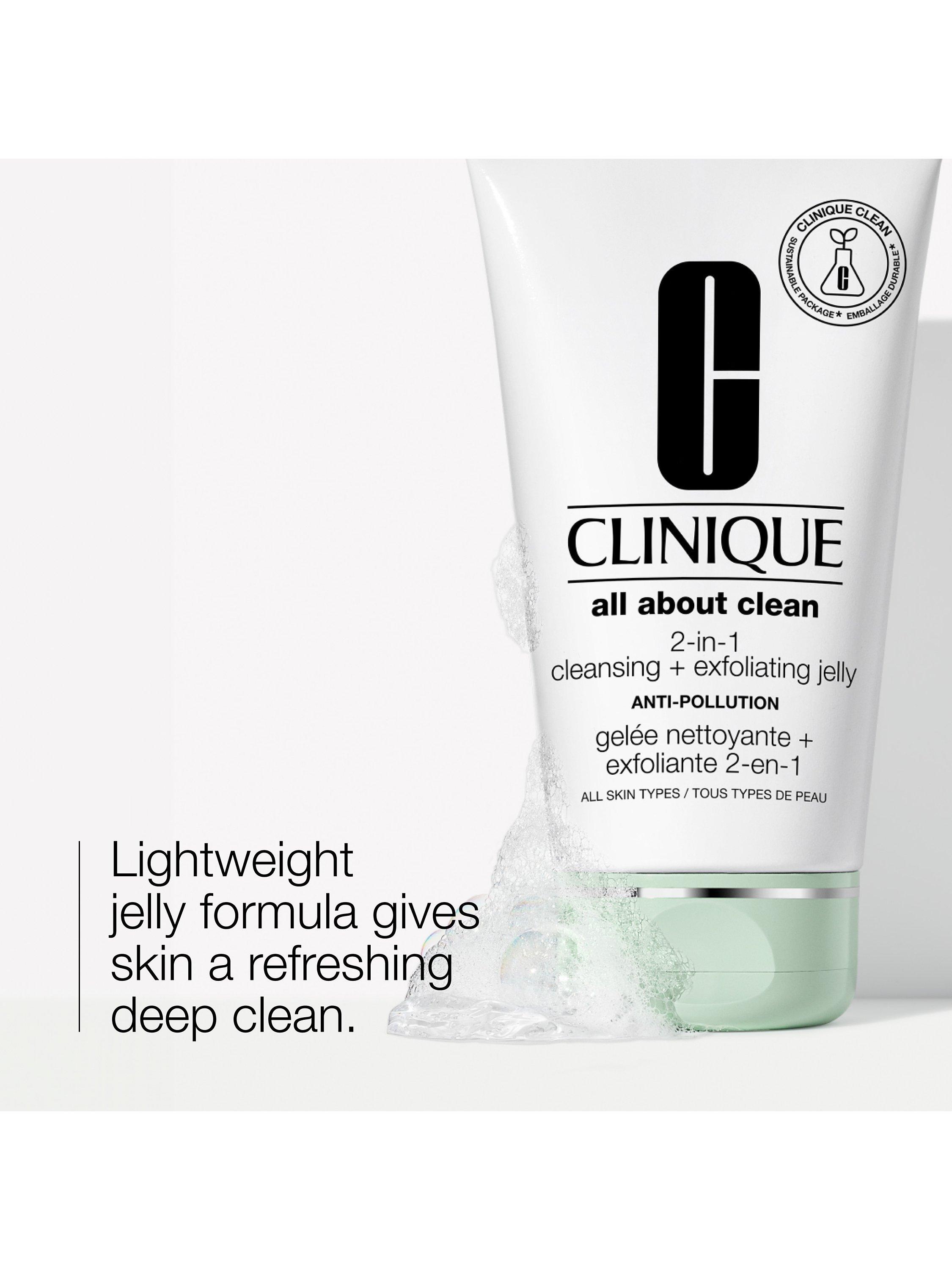Product image 2 of 6, which shows Clinique All About Clean 2-in-1 Cleansing + Exfoliating Jelly, 150ml