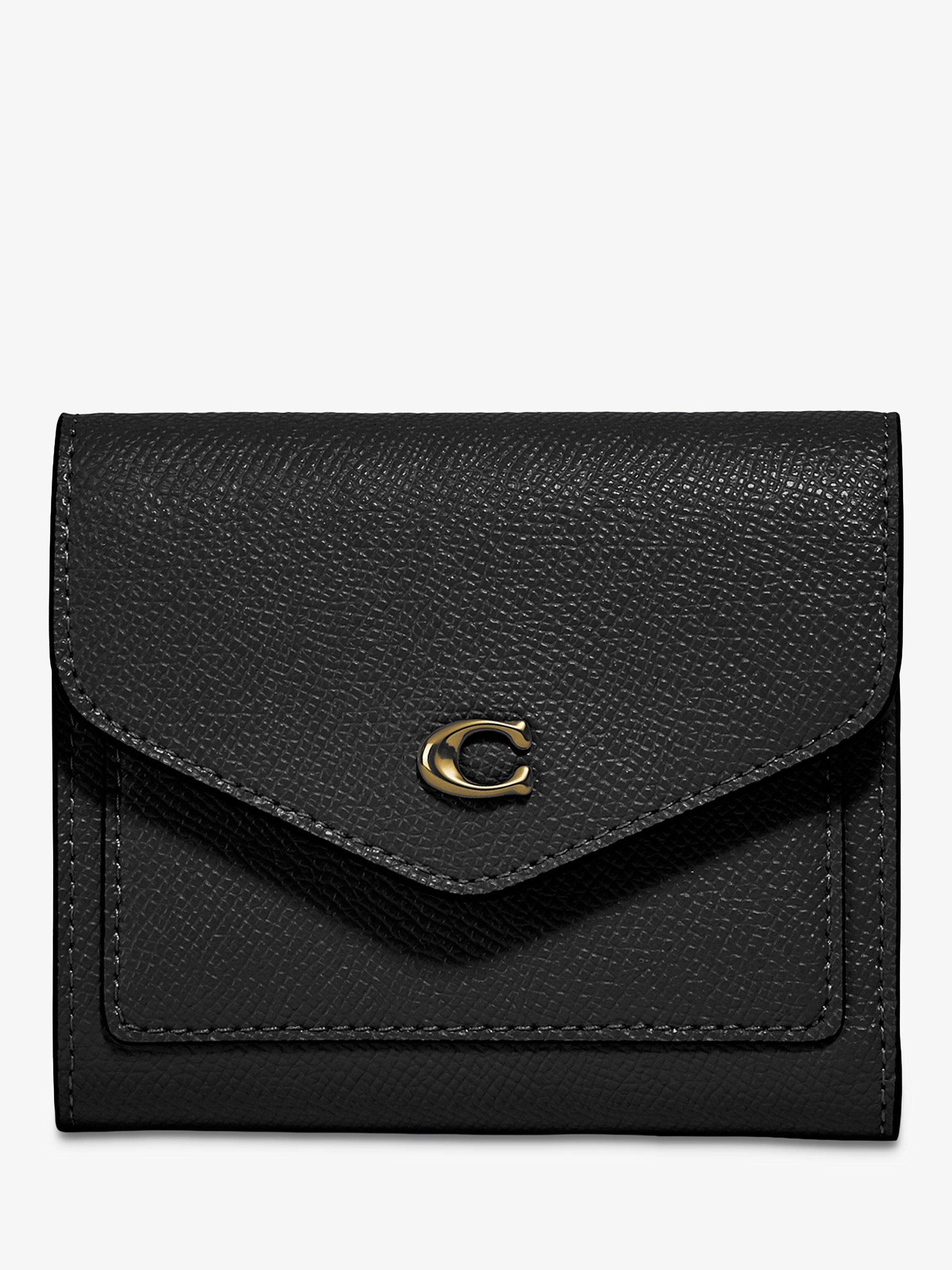 Coach Wyn Small Leather Envelope Purse, Black