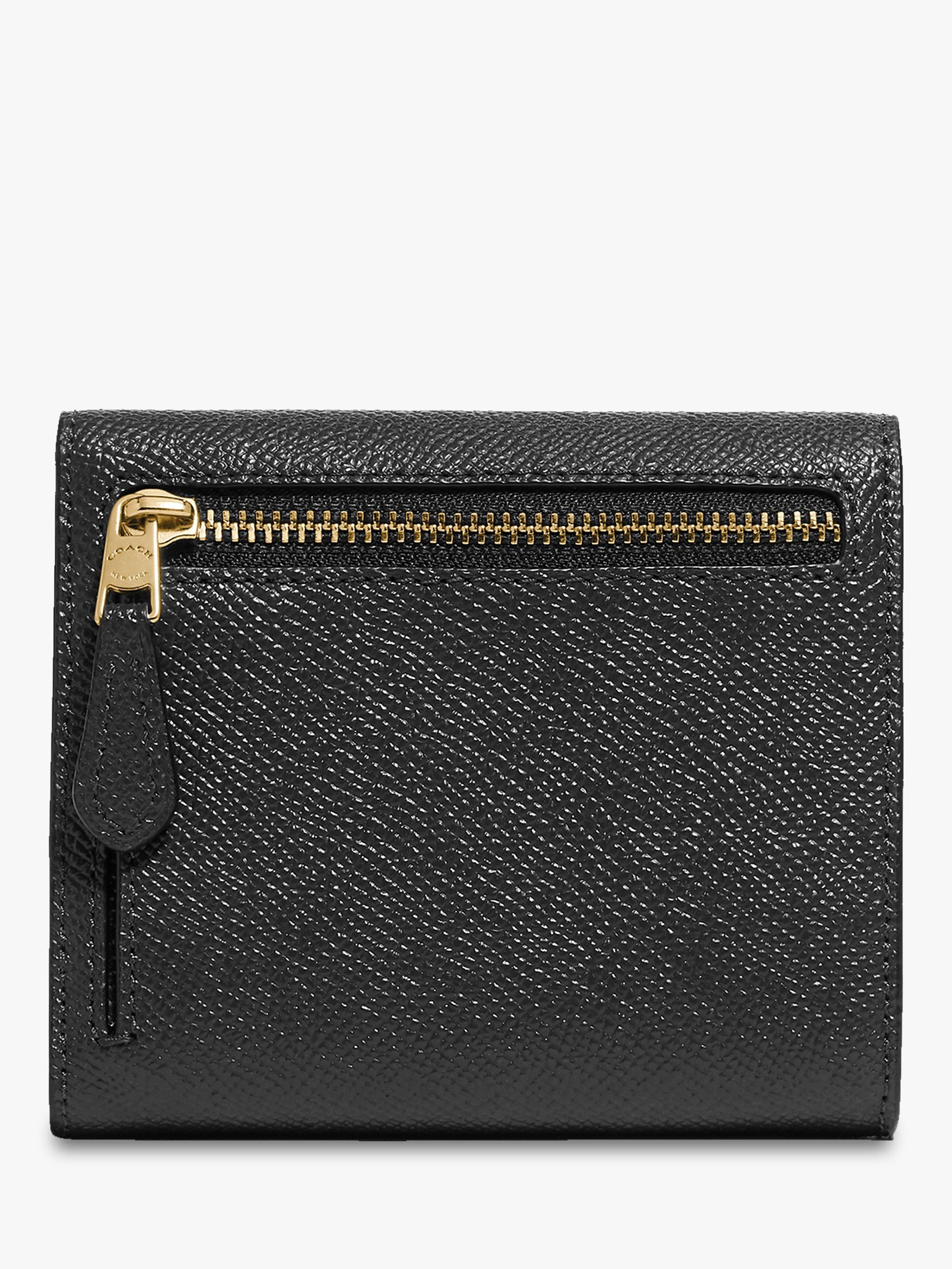 Coach Wyn Small Leather Envelope Purse, Black