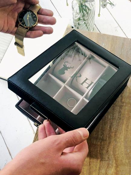 Solesmith Personalised Stag Watch Box - view 2, Multi